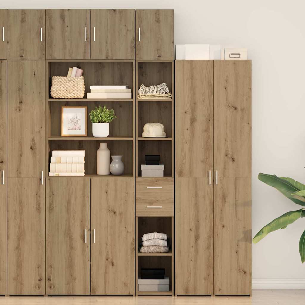 Slim ladustamiskapp Käsitöö tamm 30x42.5x225 cm Tehispuit