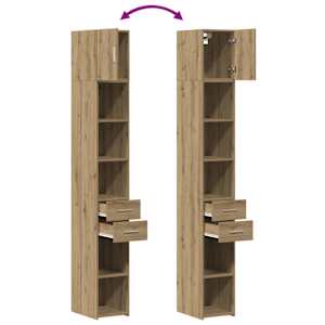 Úložná skříňka 2 pcs Artisanový dub 30 x 42,5 x 225 cm - obrázek 11