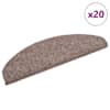 vidaXL isekleepuvad trepimatid 20 tk 65 x 21 x 4 cm helepruun poolringikujulised suured