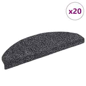 vidaXL isekleepuvad trepimatid 20 tk 65 x 21 x 4 cm tumehall poolringikujulised suured