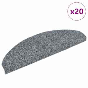 vidaXL isekleepuvad trepimatid 20 tk 65 x 21 x 4 cm helehall poolringikujulised suured