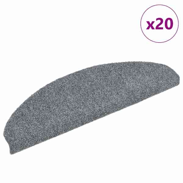 vidaXL isekleepuvad trepimatid 20 tk 65 x 21 x 4 cm helehall poolringikujulised suured