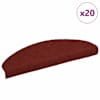 vidaXL isekleepuvad trepimatid 20 tk 65 x 21 x 4 cm bordoopunased poolringikujulised suured
