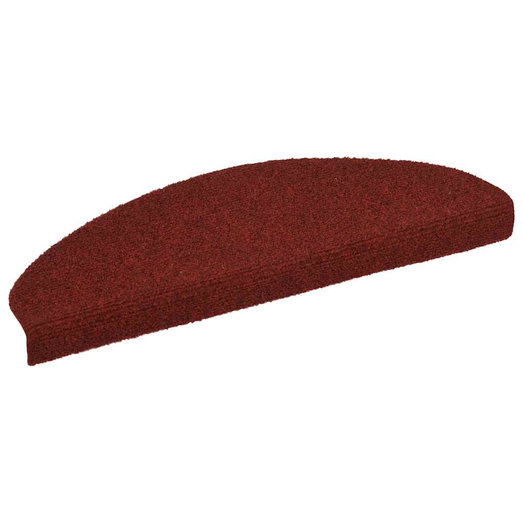 vidaXL 20 db piros öntapadó lépcsőszőnyeg 65x21x4 cm