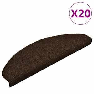vidaXL isekleepuvad trepimatid 20 tk 65 x 21 x 4 cm pruunid poolringikujulised suured
