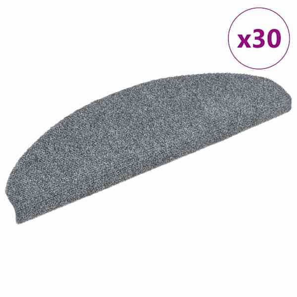 vidaXL isekleepuvad trepimatid, 30 tk, 65 x 21 x 4 cm, helehall, poolringikujulised, suured