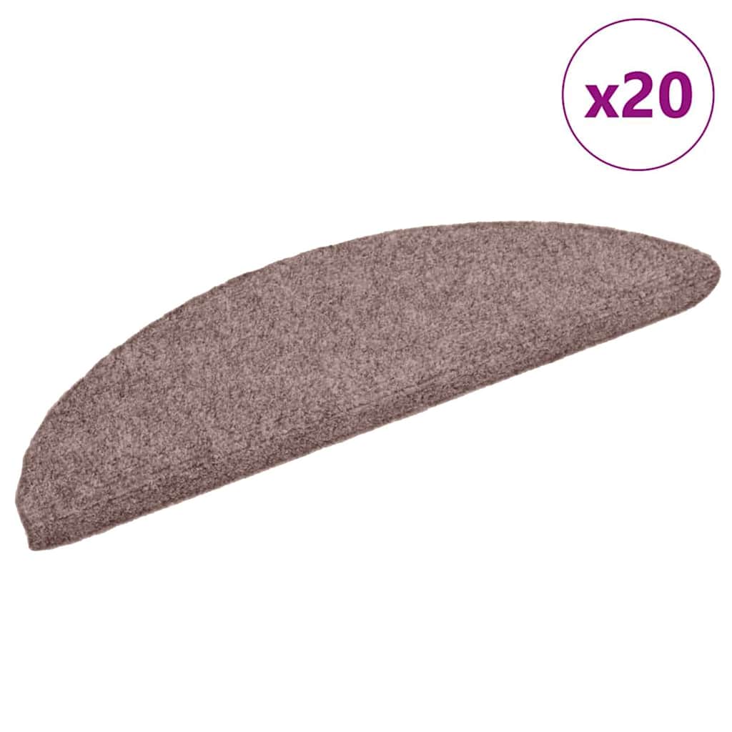 vidaXL Samolepicí rohože na schody 20 ks Krémová 56x17x3 cm