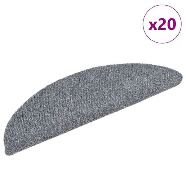 vidaXL isekleepuvad trepimatid 20 tk 56 x 17 x 3 cm helehall poolringikujulised