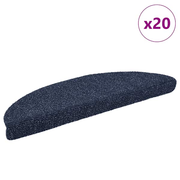 vidaXL isekleepuvad trepimatid 20 tk 56 x 17 x 3 cm sinised poolringikujulised