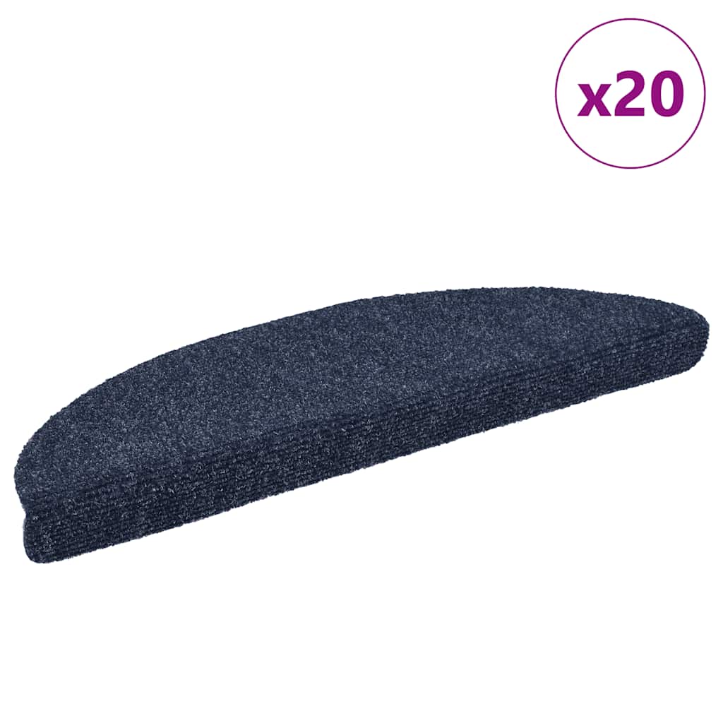 vidaXL Stufenmatten Selbstklebend 20 Stk. Blau 56x17x3 cm