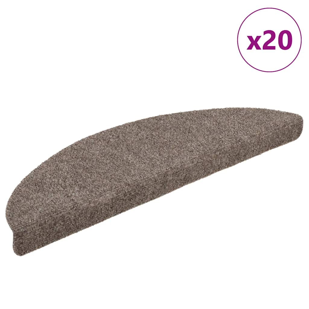 vidaXL Samolepicí rohože na schody 20 ks béžová 56x17x3 cm