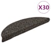 vidaXL isekleepuvad trepimatid, 30 tk, 56 x 17 x 3 cm, antratsiithall, poolringikujuline