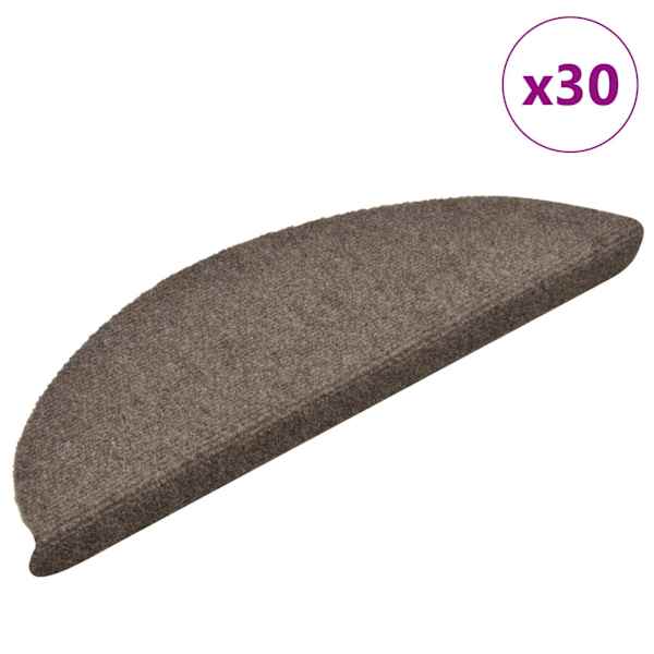 vidaXL isekleepuvad trepimatid, 30 tk, 56 x 17 x 3 cm, beežid, poolringikujulised