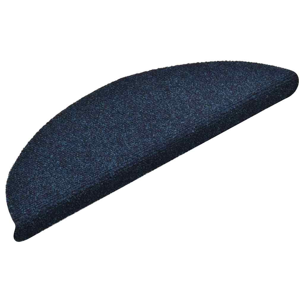 vidaXL Trapmatten 30 st 36x17x3 cm donkerblauw afbeelding
