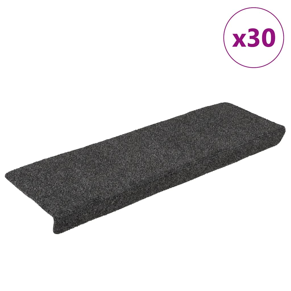 vidaXL Stufenmatten Selbstklebend 30 Stk. Anthrazit 65x21x4 cm