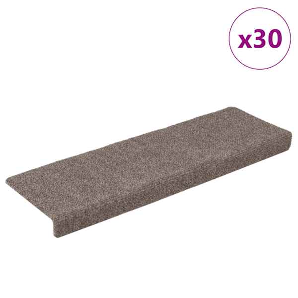 vidaXL trepimatid, isekleepuvad, 30 tk, 65 x 21 x 4 cm, beežid, ristk&uuml;likukujulised servad