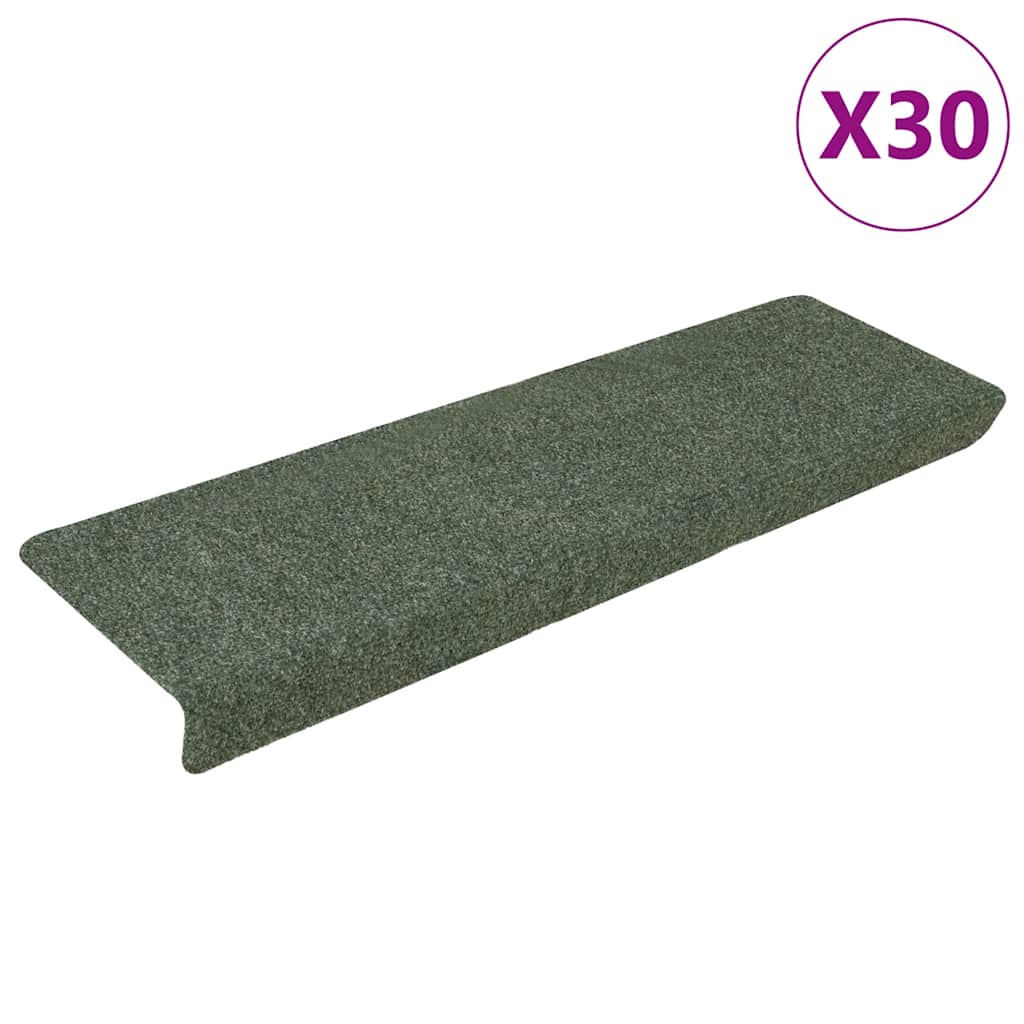 vidaXL Samolepicí podložky na schody 30 ks Zelená 65x21x4 cm