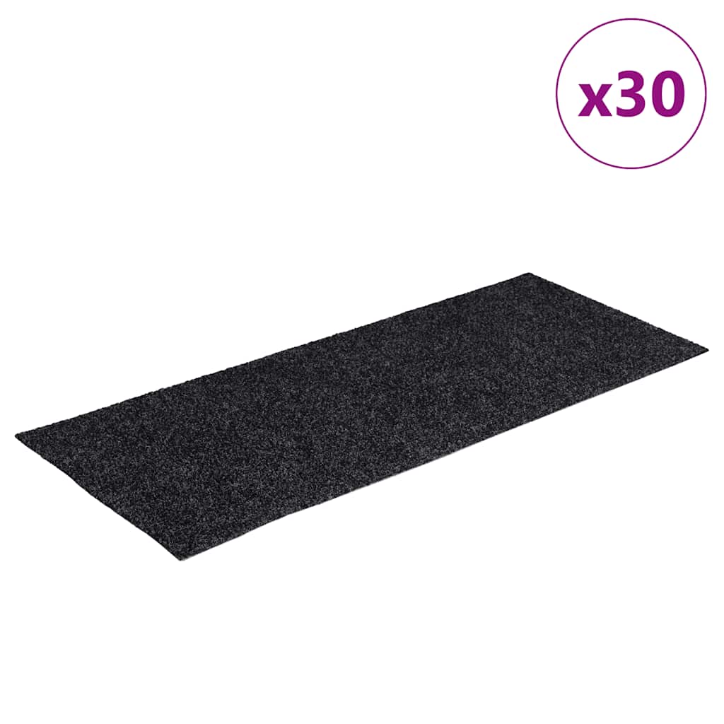 vidaXL Samolepicí rohože na schody 30 ks šedé 60x25 cm obdélníkové
