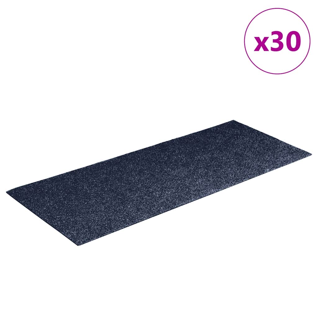 vidaXL Samolepicí rohože na schody 30ks Šedá Modrá 60x25cm Obdélníkové