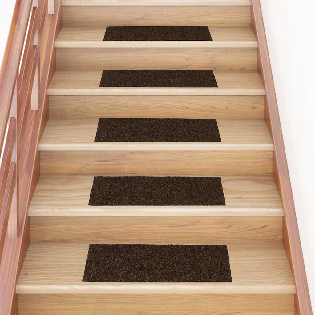 vidaXL Stufenmatten Selbstklebend 30 Stk. 60x25 cm Braun Rechteckig