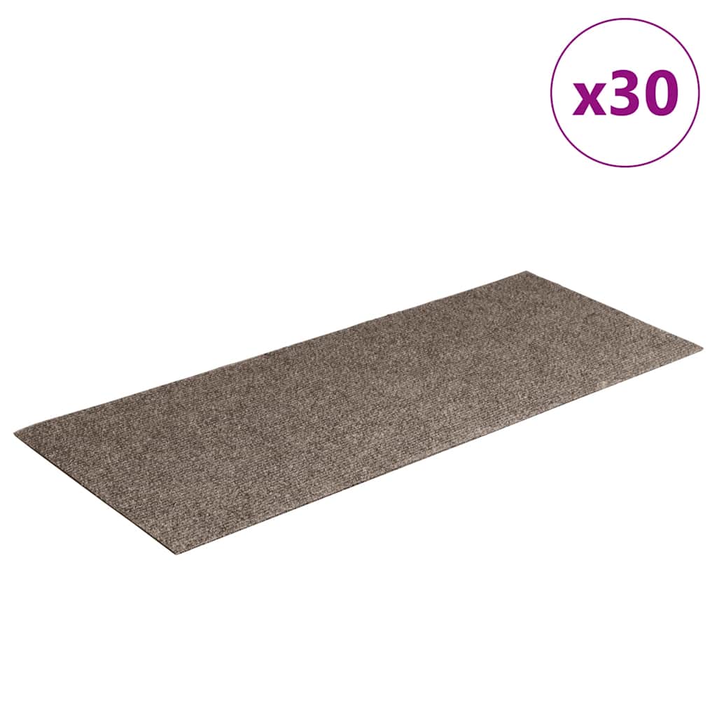 vidaXL Samolepicí rohože na schody 30 ks krémové 60x25 cm obdélníkové