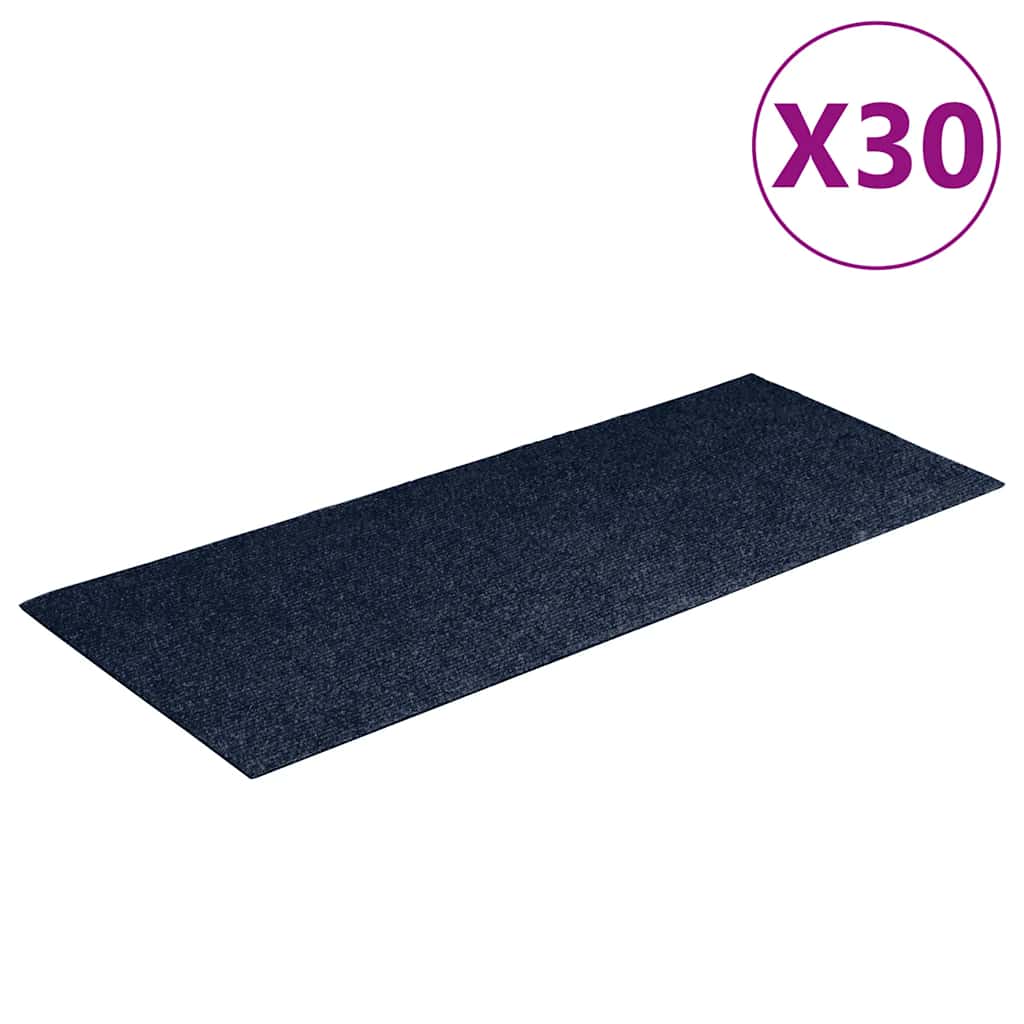 vidaXL Samolepicí rohože na schody 30 ks Modrá 60x25 cm Obdélníkové