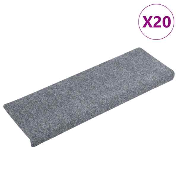 vidaXL trepimatid, isekleepuvad, 20 tk, 65 x 21 x 4 cm, helehall, ristk&uuml;likukujuline serv