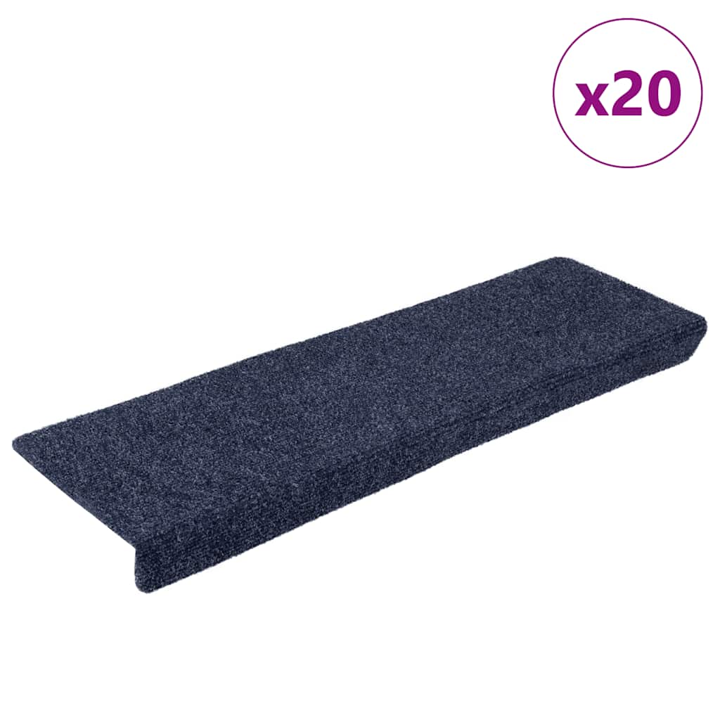 vidaXL Selvklebende trappematter 20 stk antrasitt 65x21x4 cm