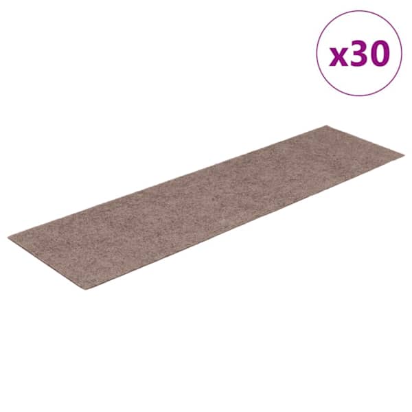 vidaXL isekleepuvad trepimatid, 30 tk, 76 x 20 cm, helepruunid, ristk&uuml;likukujulised