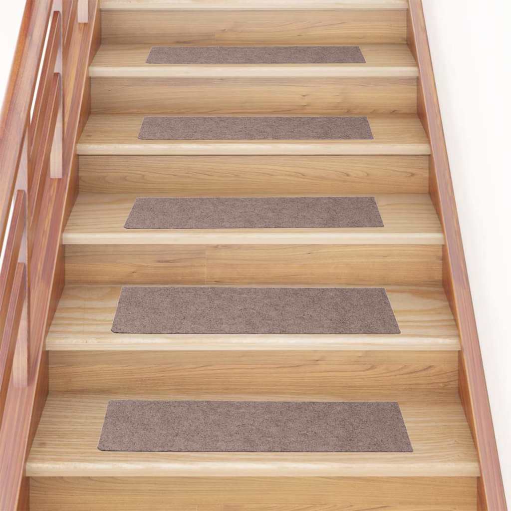 vidaXL Stufenmatten Selbstklebend 30 Stk. Hellbraun 76x20cm Rechteckig