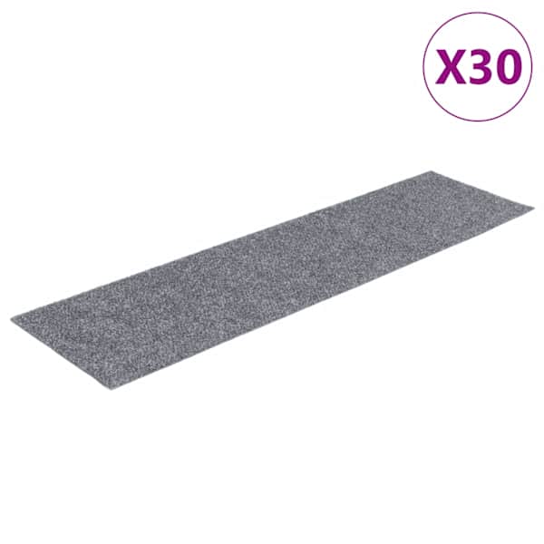 vidaXL isekleepuvad trepimatid, 30 tk, 76 x 20 cm, helehall, ristk&uuml;likukujuline