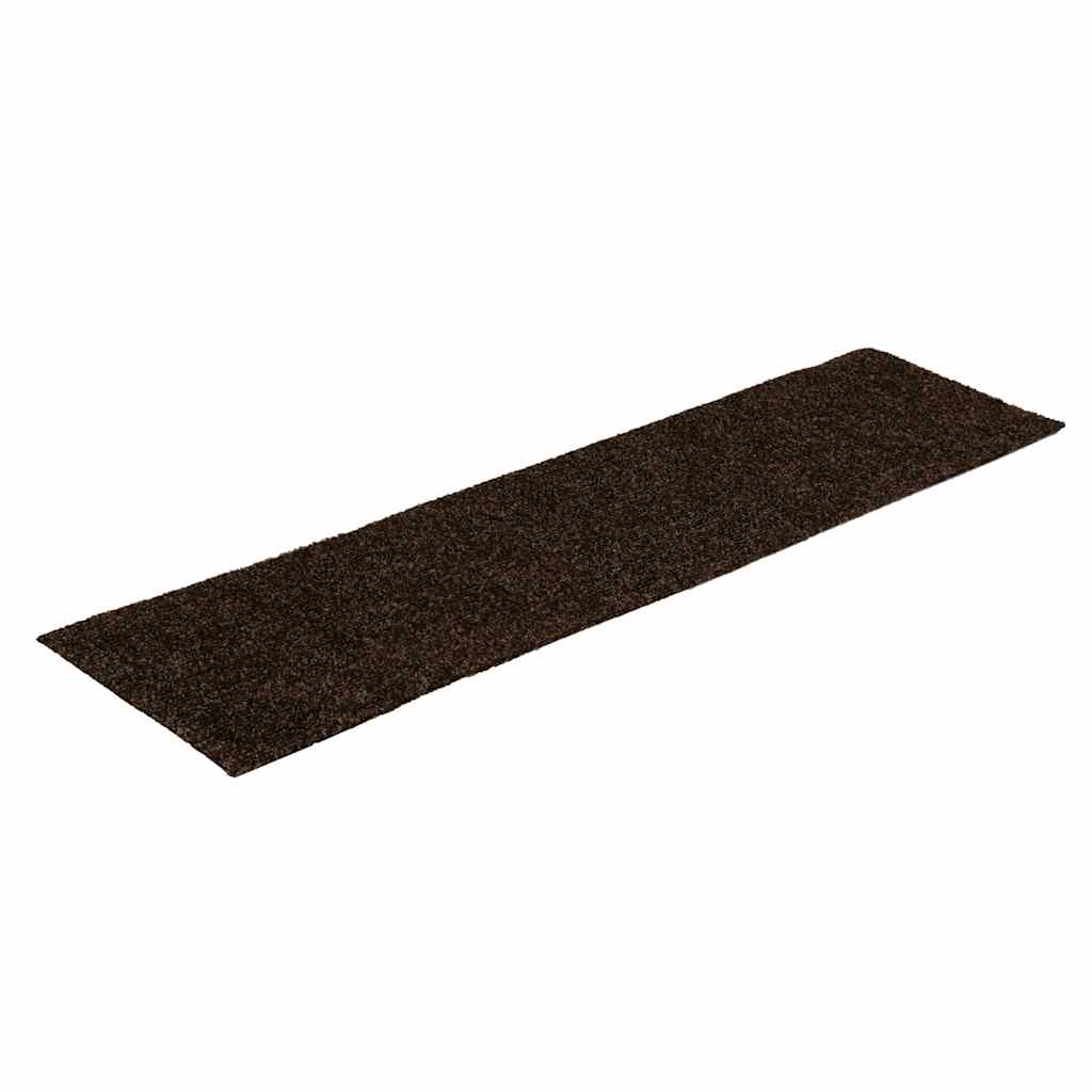 vidaXL Schodiskové Rohože Samolepiace 30 ks Hnedá 76x20 cm Obdĺž.