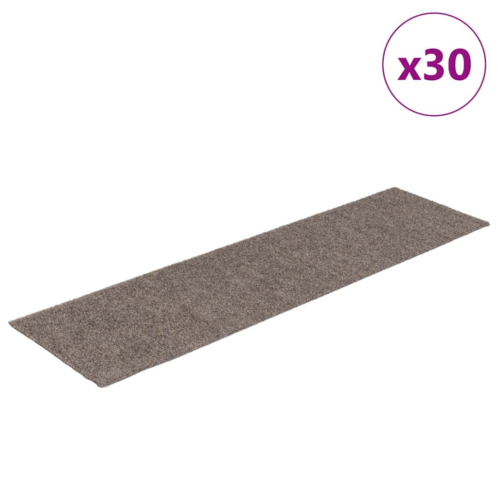 vidaXL Samolepicí rohože na schody 30 ks krémové 76x20 cm obdélníkové