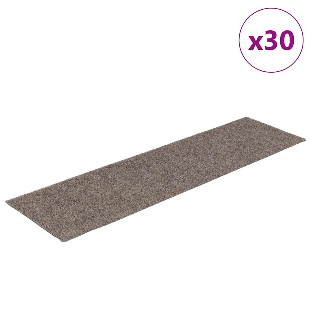 vidaXL Samolepicí rohože na schody 30 ks krémové 76x20 cm obdélníkové