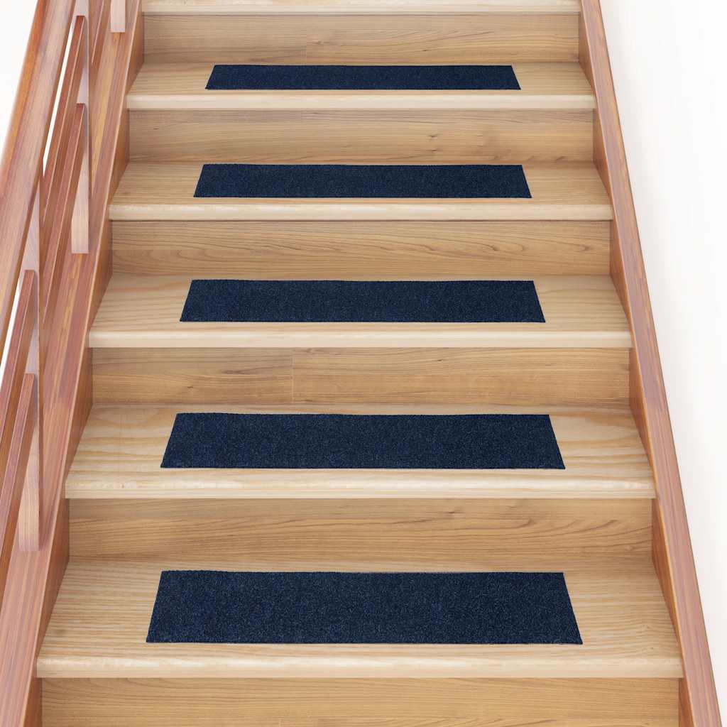vidaXL Stufenmatten Selbstklebend 30 Stk. 76x20 cm Marineblau Rechteckig
