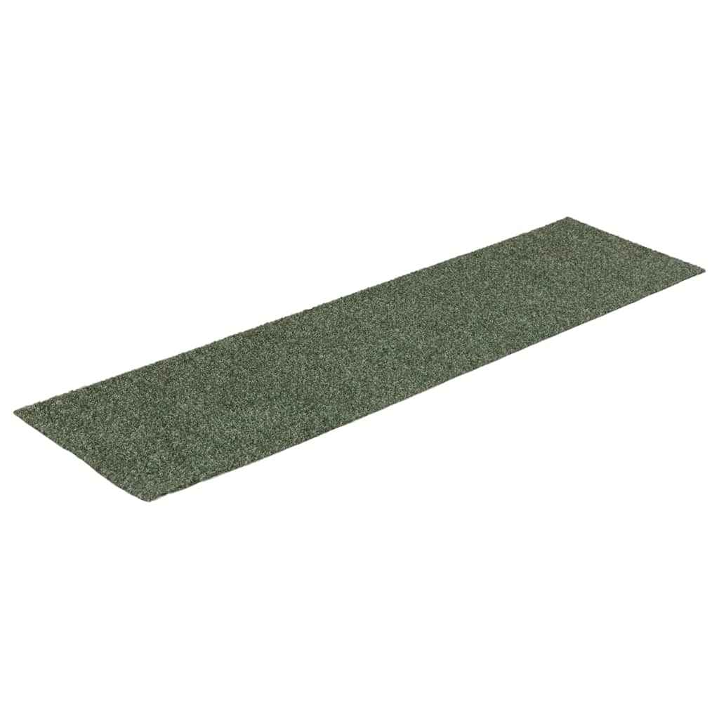 vidaXL öntapadós lépcsőszőnyegek 30 db 76 x 20 cm zöld téglalap alakú