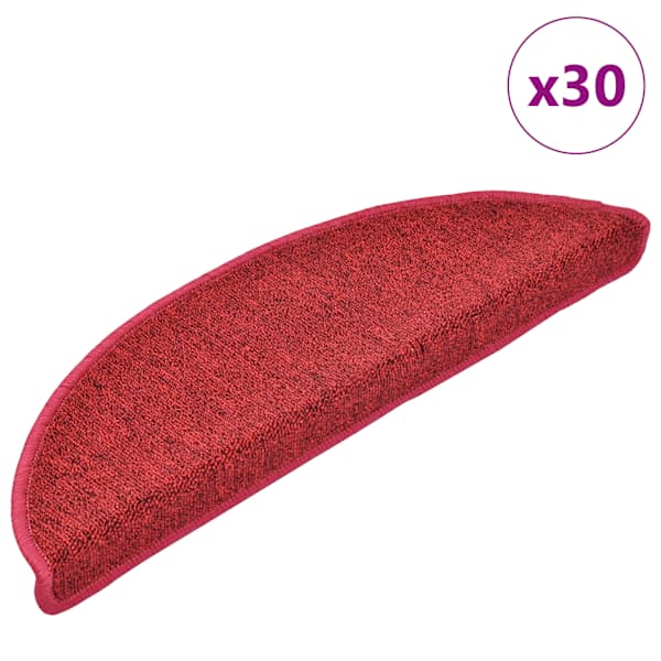 vidaXL trepimatid 30 tk 56 x 17 x 3 cm punased poolringikujulised