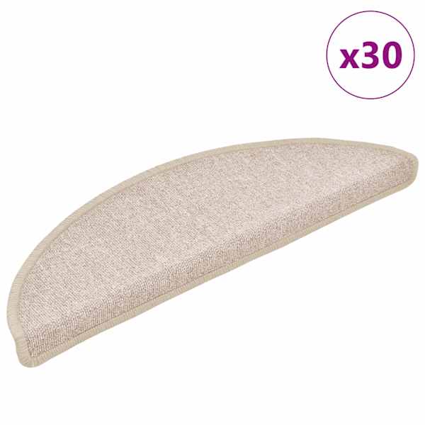vidaXL trepimatid 30 tk 56 x 17 x 3 cm hallikaspruunid poolringikujulised