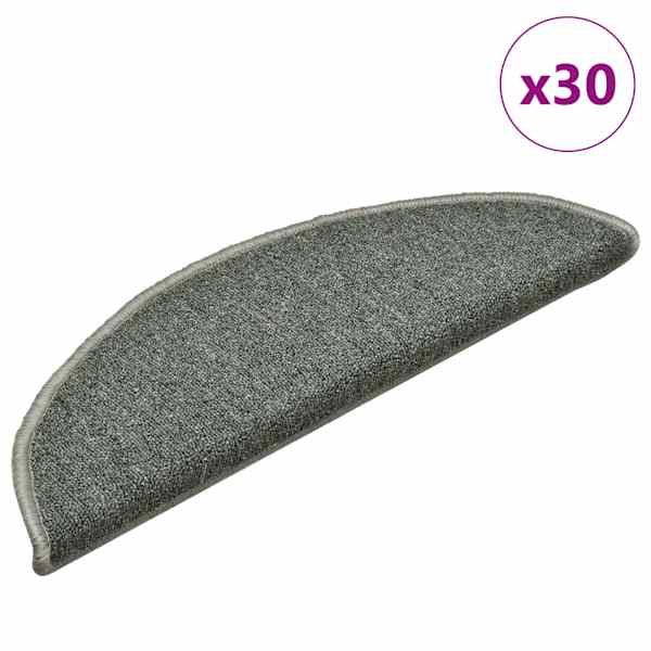 vidaXL trepimatid 30 tk 56 x 17 x 3 cm tumerohelised poolringikujulised