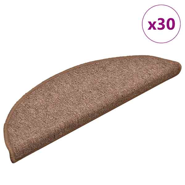 vidaXL trepimatid 30 tk 56 x 17 x 3 cm pruunid poolringikujulised