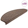 vidaXL trepimatid 30 tk 65 x 24 x 4 cm kohvipruunid poolringikujulised suured