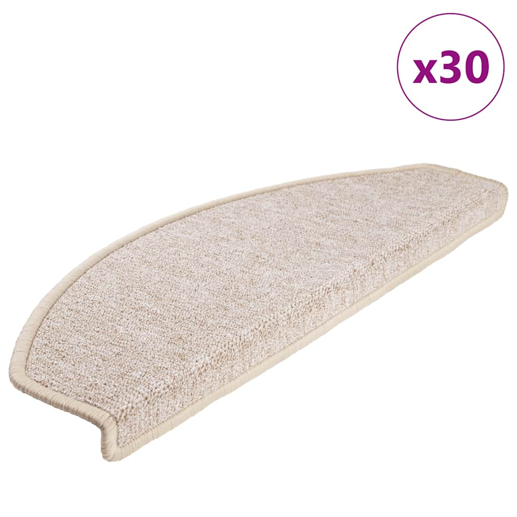 vidaXL Covorașe scară 30 buc Taupe 65x24x4 cm