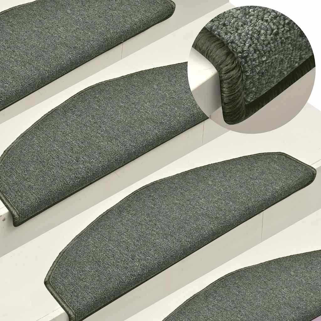 Thumbnail - vidaXL Stufenmatten 30 Stk. 65x24x4 cm Dunkelgrün Halbrund Groß