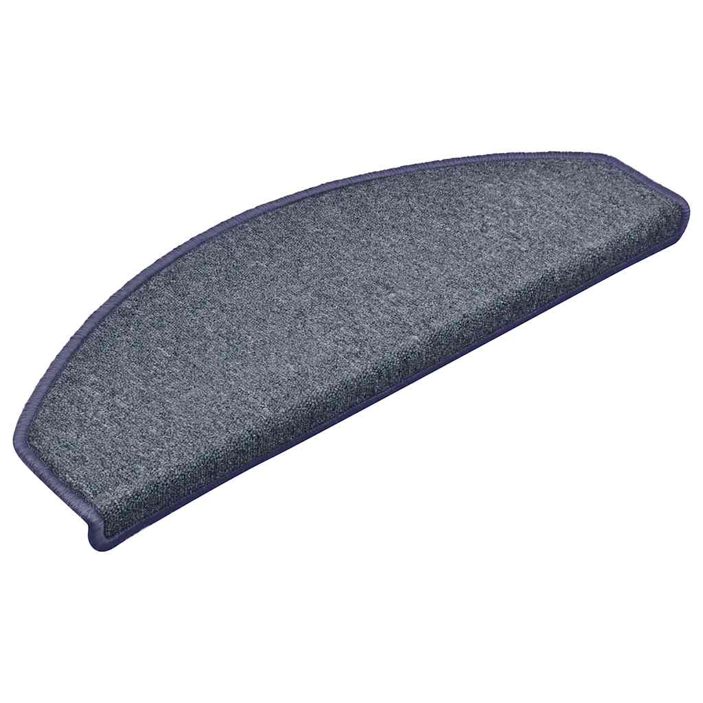 vidaXL Trapmatten 30 st 65x24x4 cm donkergrijs en blauw afbeelding