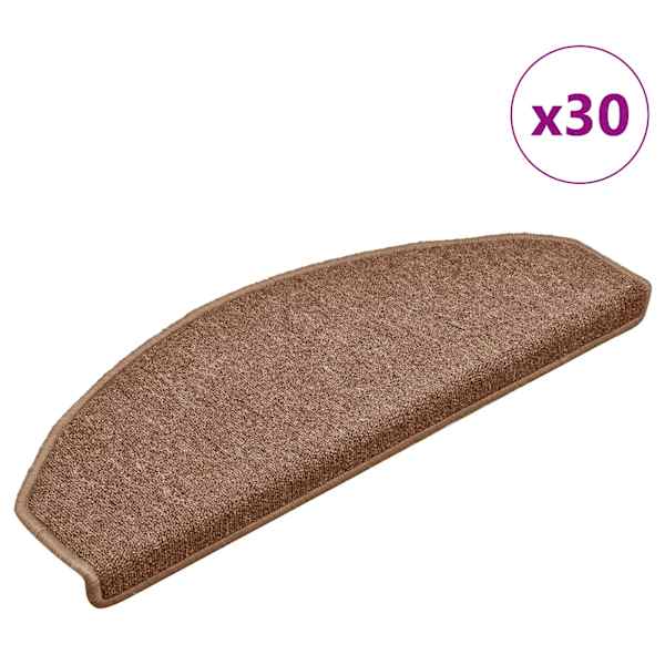 vidaXL trepimatid 30 tk 65 x 24 x 4 cm pruunid poolringikujulised suured