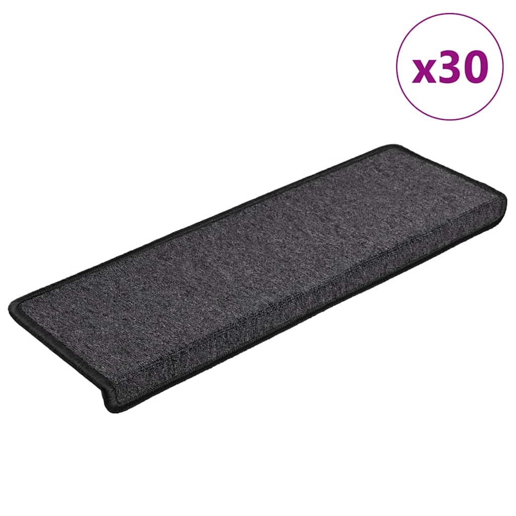 vidaXL Stufenmatten 30 Stk. 65x21x4 cm Anthrazit