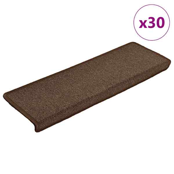 vidaXL trepimatid 30 tk 65 x 21 x 4 cm kohvipruunid ristk&uuml;likukujulised servad