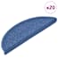 vidaXL 20 db Kék lépcsőszőnyeg 56x17x3 cm termék 2. képe