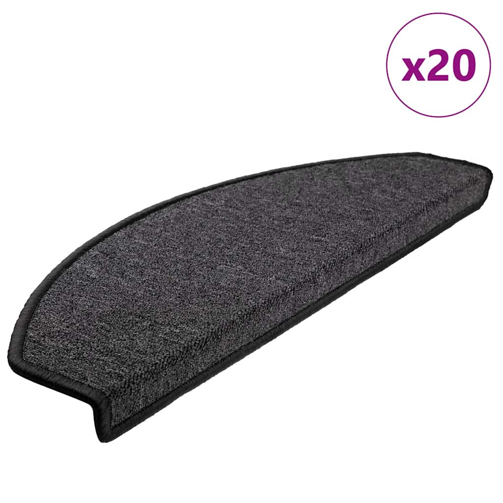 vidaXL Covorașe scară 20 buc Antracit 65x24x4 cm