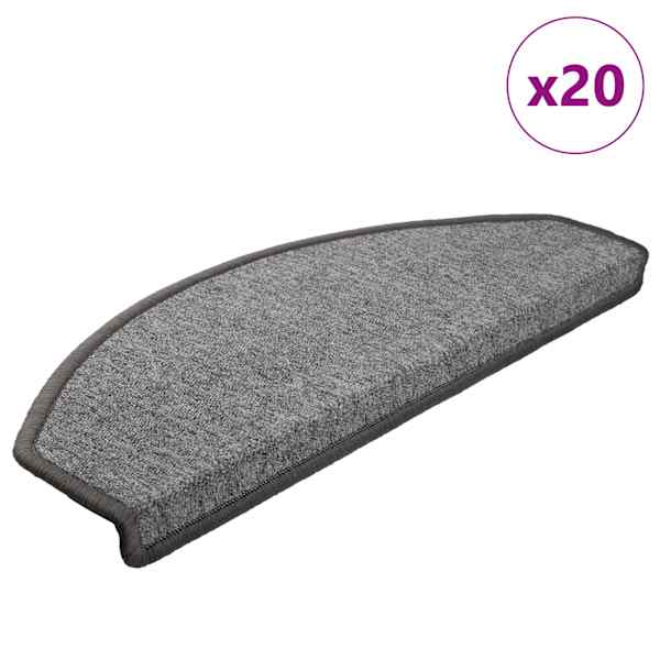 vidaXL trepimatid 20 tk 65 x 24 x 4 cm tumehall poolringikujulised suured